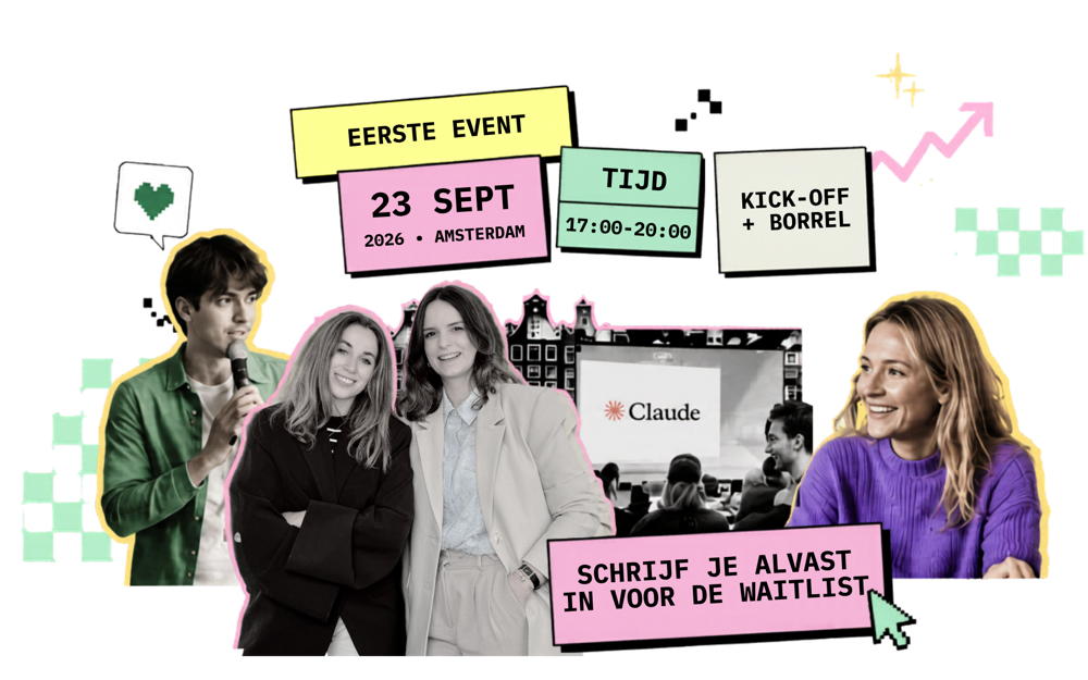 NXT Marketers kick-off: 23 september 2026 in Amsterdam, 17:00 tot 20:00, kick-off + borrel. Schrijf je alvast in voor de waitlist.